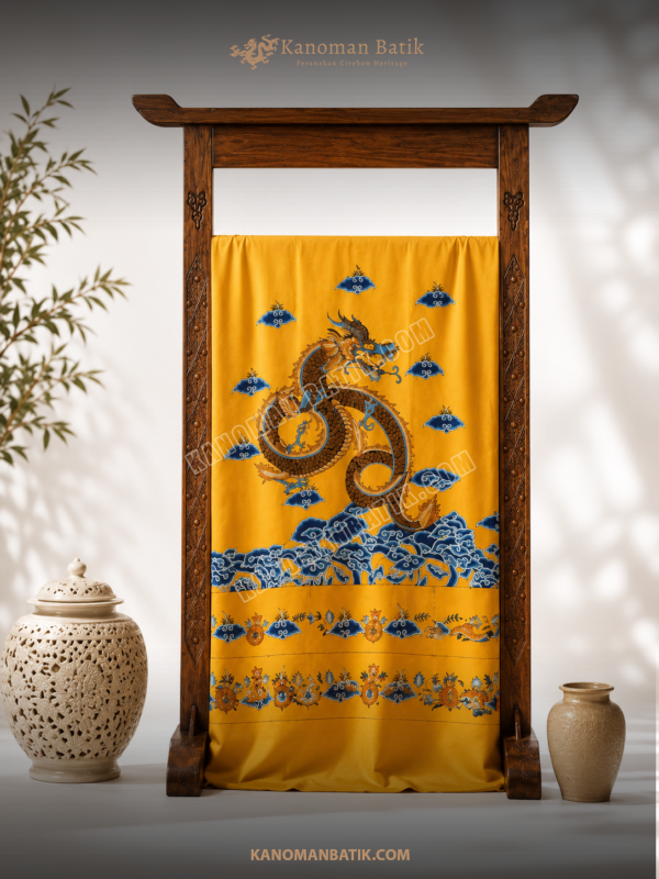 BAHAN KEMEJA NAGA KUNING MEGA MENDUNG
