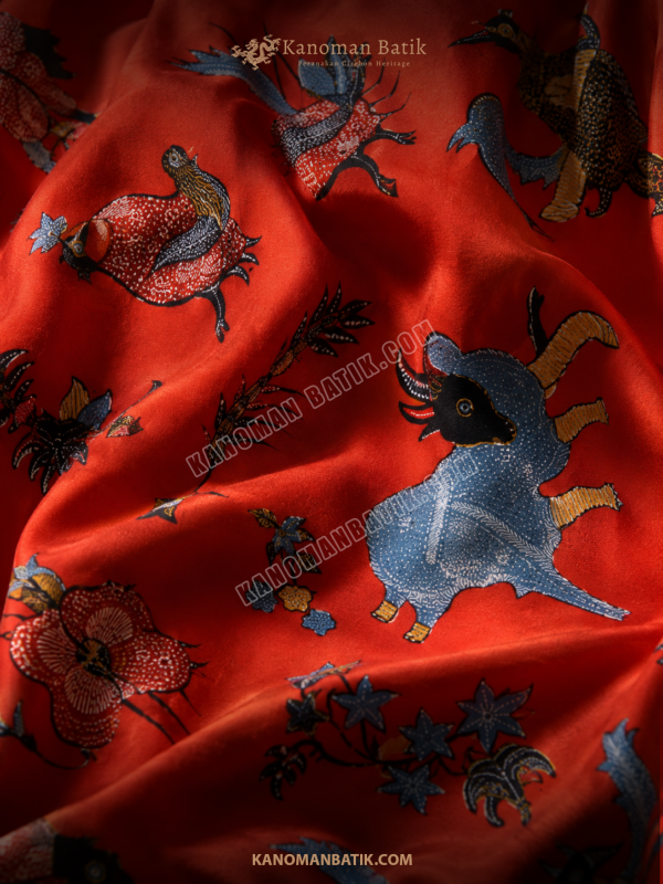 EE2 KAIN PERANAKAN MOTIF SATWA NAGA, BURUNG, KILIN, BARONGSAI