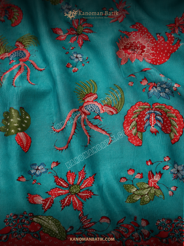 EEE4 SARUNG TULIS PERANAKAN MOTIF BARONGSAI