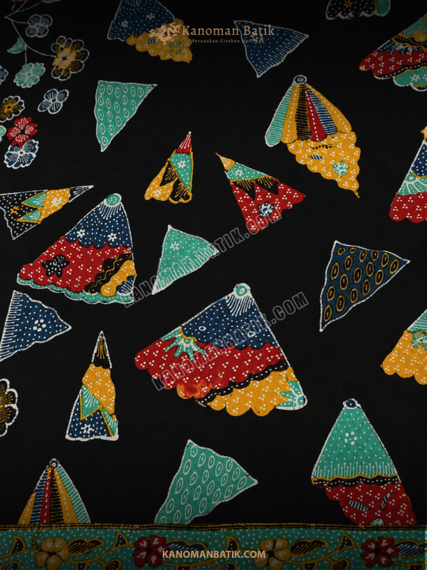 GGG4 SARUNG TULIS PERANAKAN MOTIF KIPAS SEMILIR