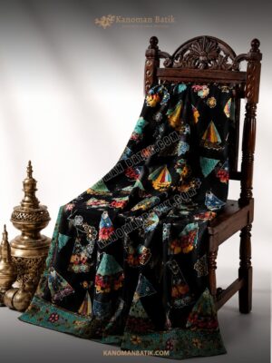SARUNG TULIS PERANAKAN MOTIF KIPAS SEMILIR