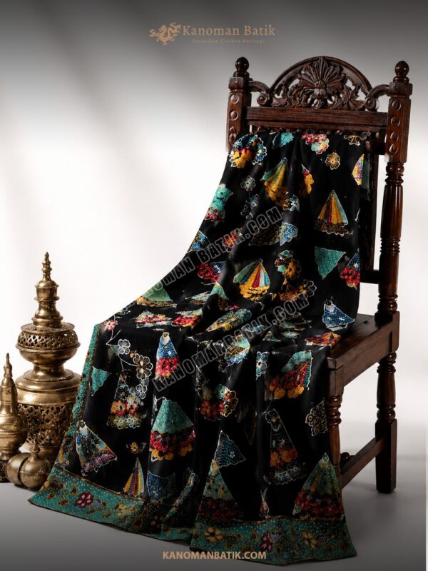 SARUNG TULIS PERANAKAN MOTIF KIPAS SEMILIR