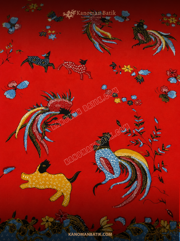 HHH4 SARUNG TULIS PERANAKAN MOTIF SATWA