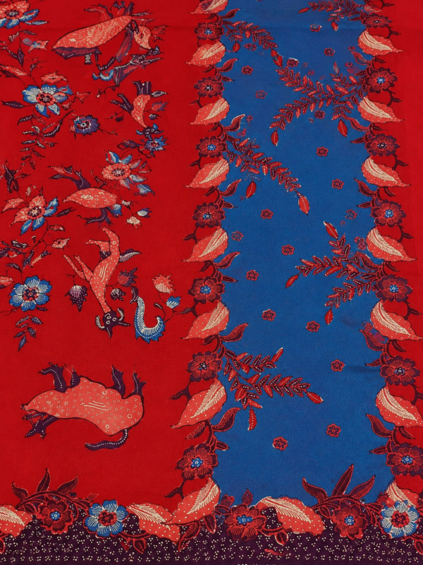 SARUNG TULIS PERANAKAN MOTIF KAPAL JUKUNG