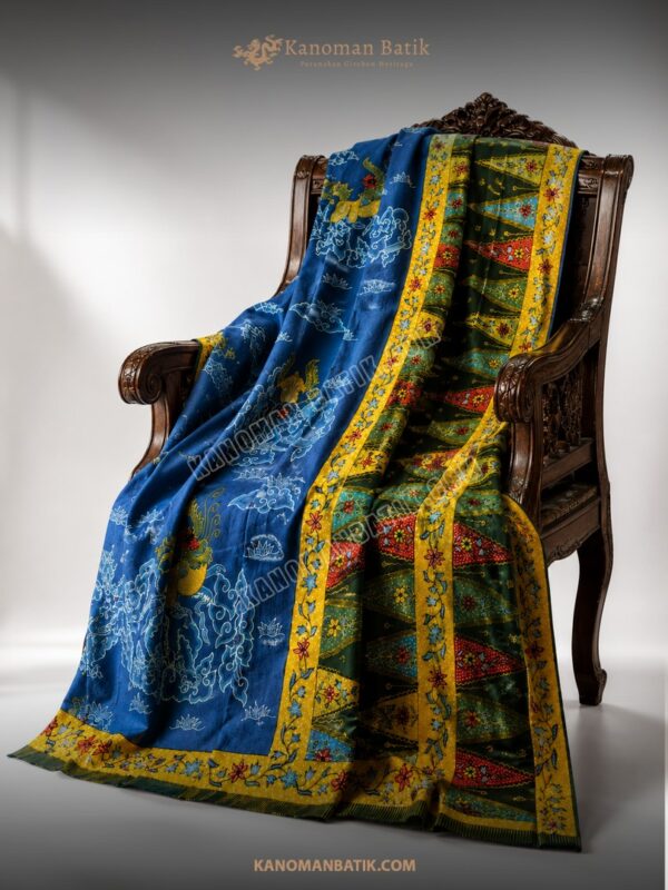 SARUNG TULIS PERANAKAN MOTIF MEGA MENDUNG KILIN