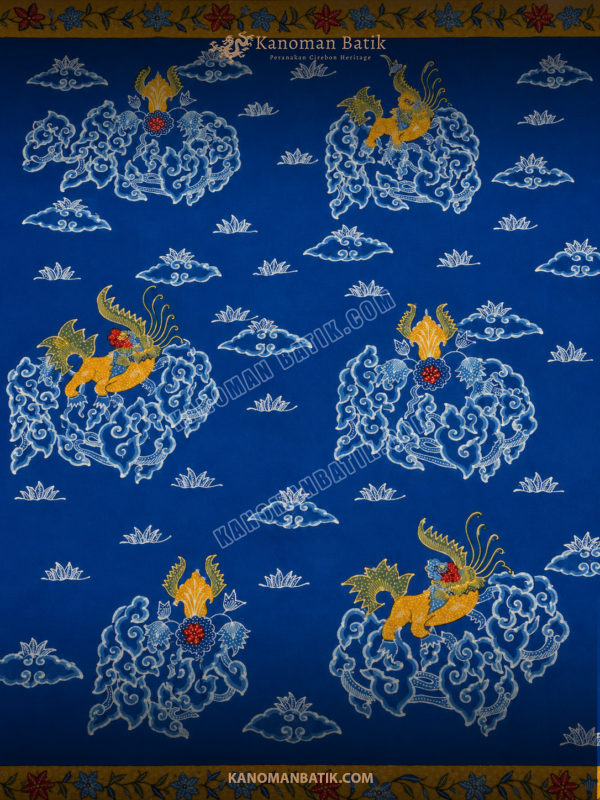 MMM4 SARUNG TULIS PERANAKAN MOTIF MEGA MENDUNG KILIN