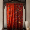 QQQ1 SARUNG TULIS PERANAKAN MOTIF KEMBANG ARANG