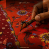 QQQ3 SARUNG TULIS PERANAKAN MOTIF KEMBANG ARANG